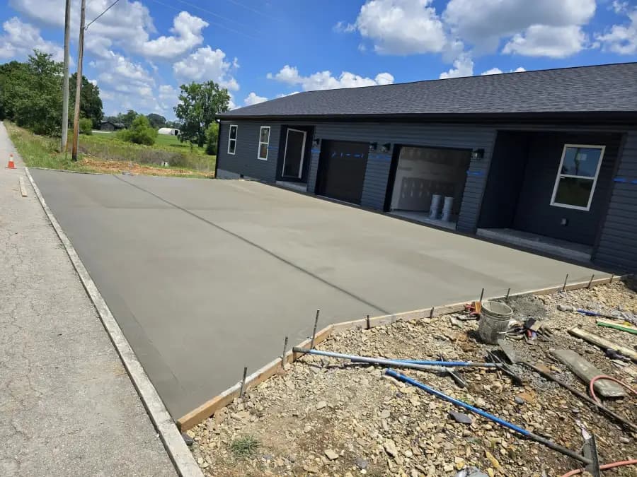 Residential driveway installation