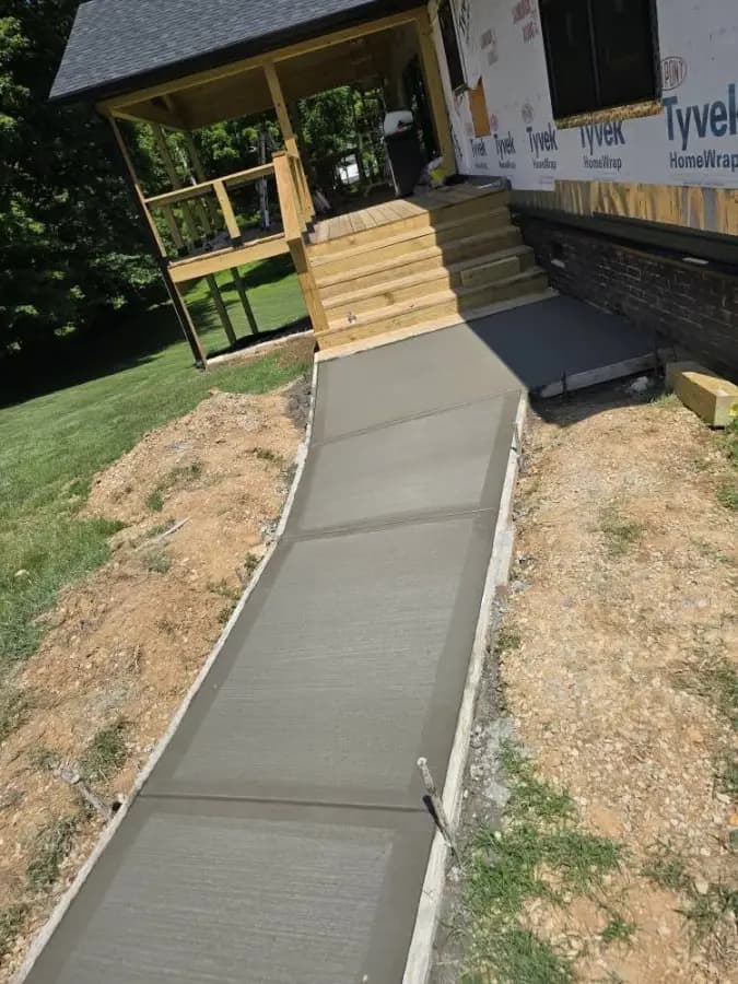 Curved Concrete Walkway